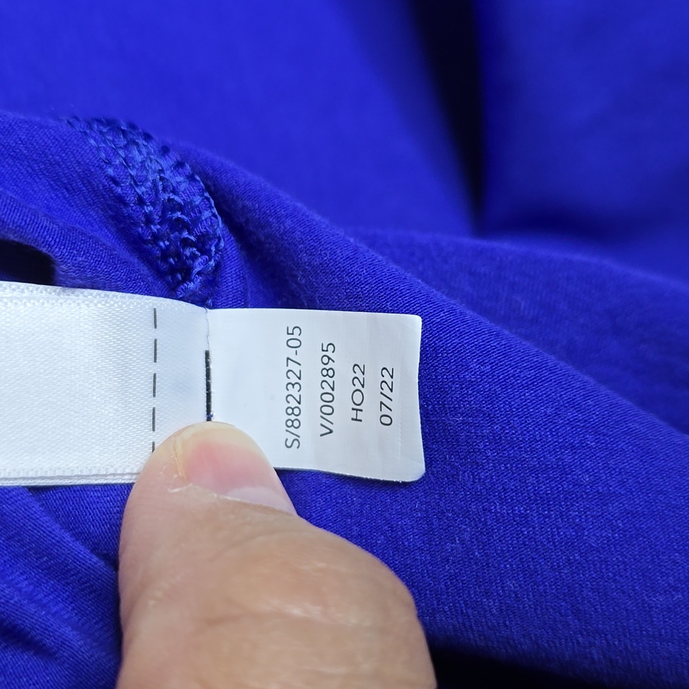 Athleta Outbound Mock Neck Blue Purple Cotton Blend Top Size XL - Picture 8 of 8